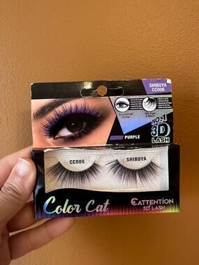 Color Cat 3D Lashes — Purple Accent